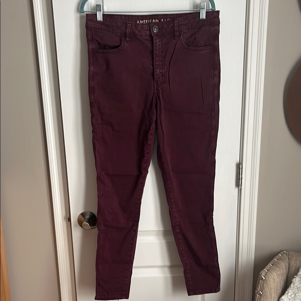 American Eagle High-Rise Jegging- Burgundy size 12R